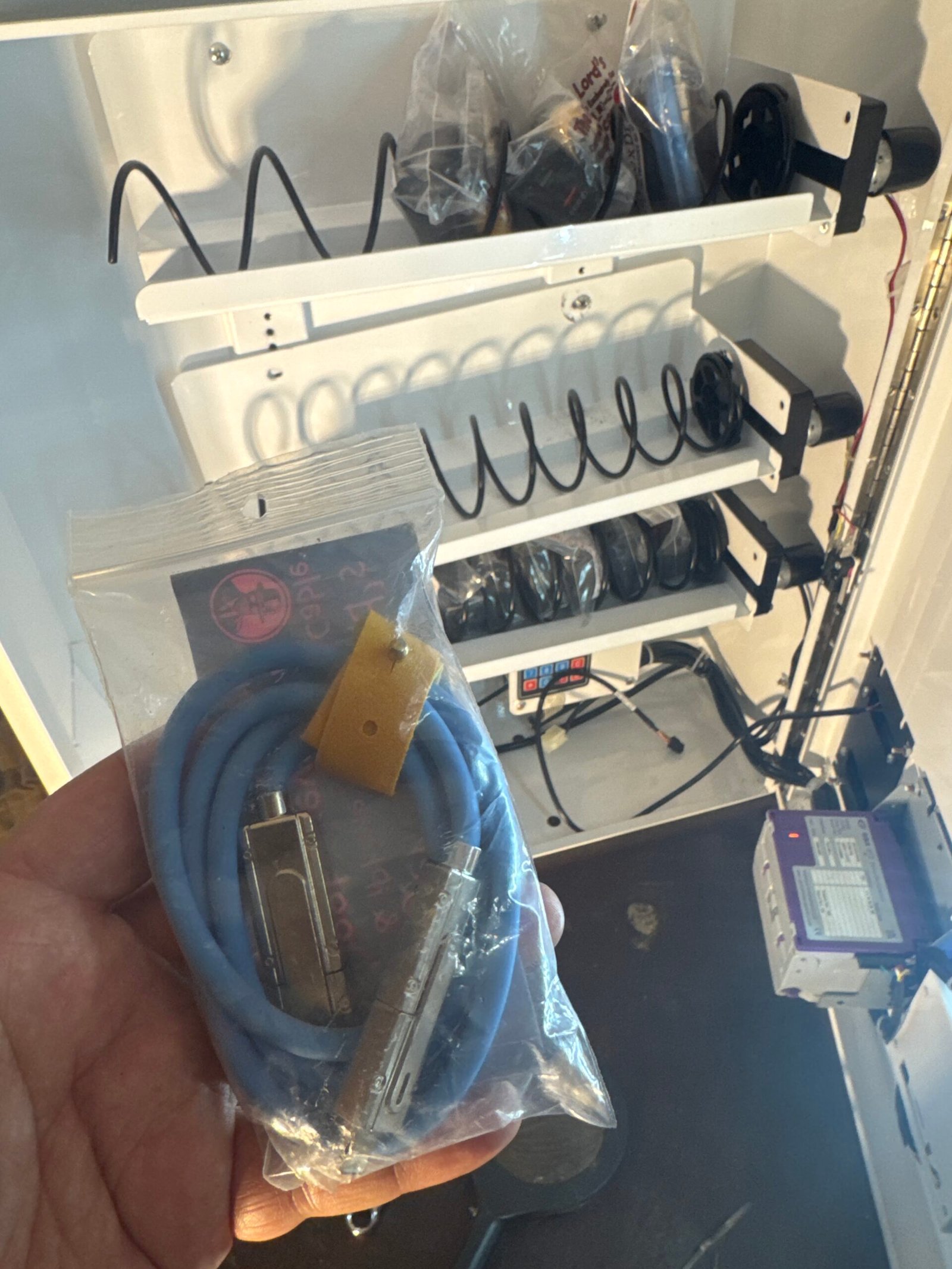 Vending machine = Completely customized to your business and it's decor. Vending Machines No Longer Need to be an eye swore in your fine establishment. We will tailor it's appearance to match the decor of your establishment or even make it the center piece.